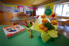 Un'aula della scuola primaria Madre Maria Petković